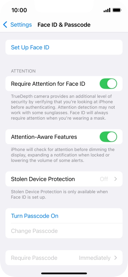 Press Set Up Face ID.
