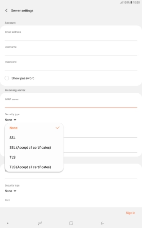 Press None to turn off the function.