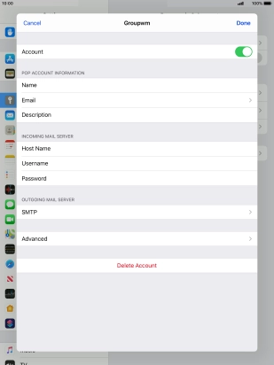 Press SMTP. Press SMTP.