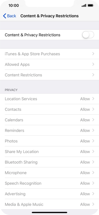 Press the indicator next to 