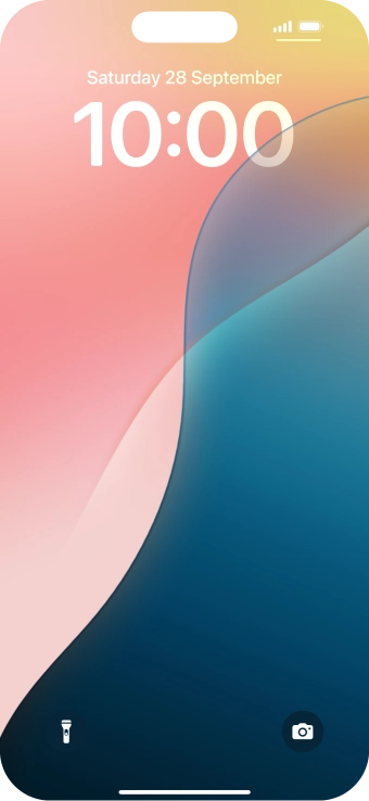 Press and hold anywhere on the lock screen.