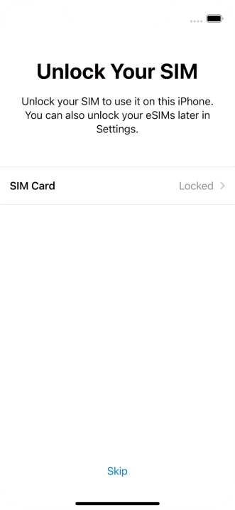 Press SIM Card.