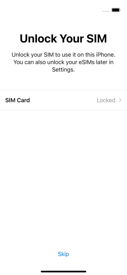 Press SIM Card.
