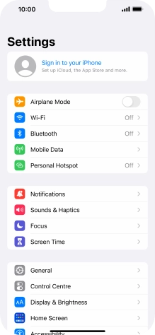 Press Sign in to your iPhone.
