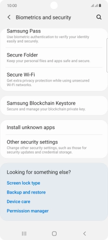 Press Other security settings.