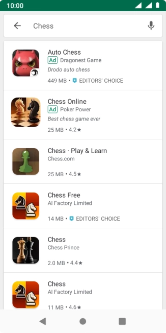 Press the required app.