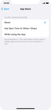 Press the required setting to turn the function on or off.