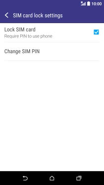 Press Lock SIM card to turn the function on or off.
