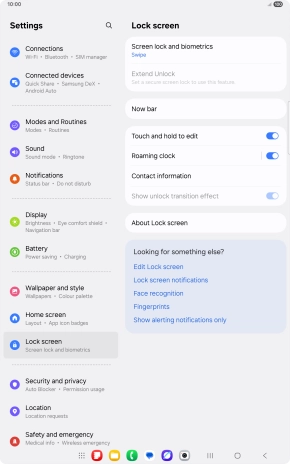 Press Screen lock and biometrics.