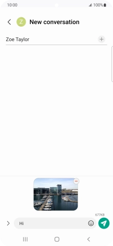 Press the send icon when you've finished your picture message.