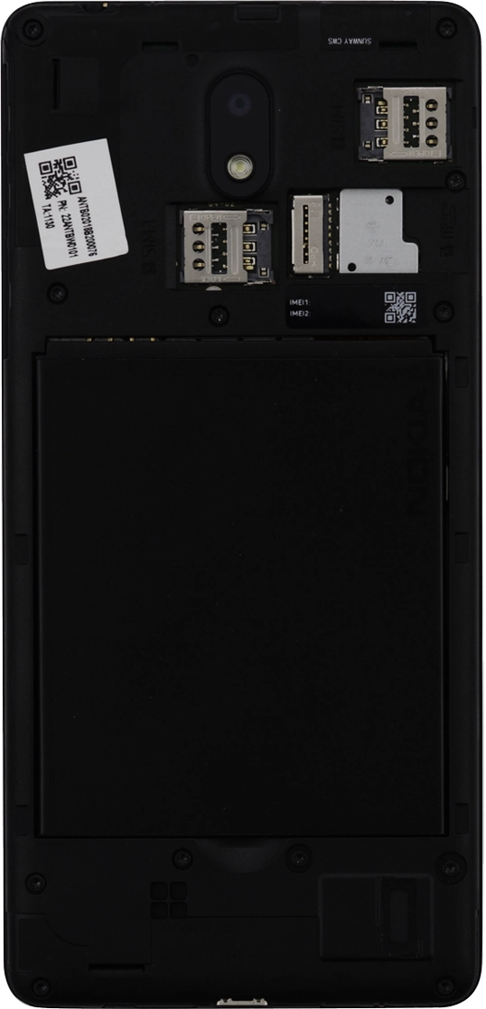 Slide the cover for the SIM holder right and open it.