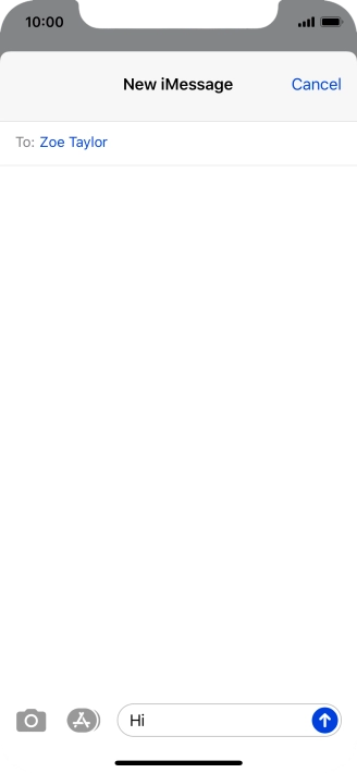 Press the send icon.