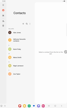 Slide your finger right starting from the left side of the screen.