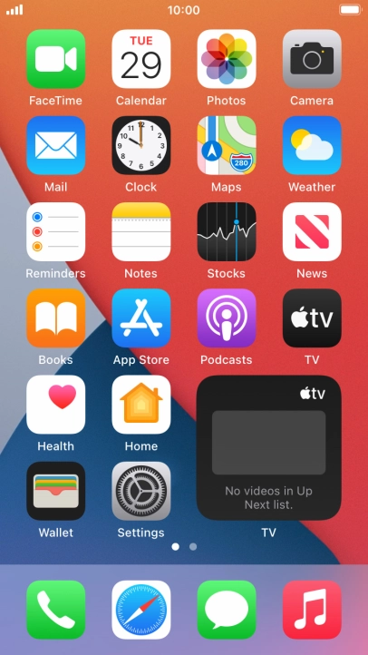 If you're using a Widget Stack: slide up or down on the stack to select the required widget.