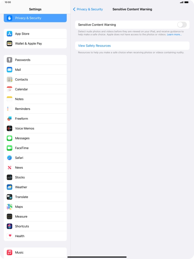 Press the indicator next to Press the indicator next to