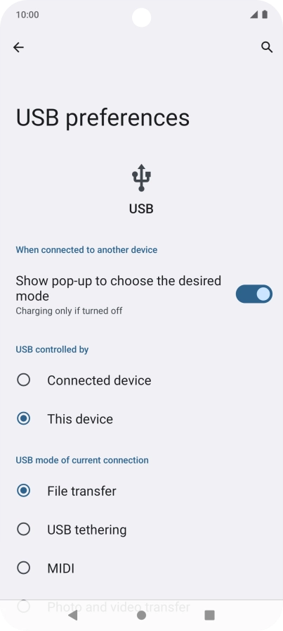 Press File transfer.