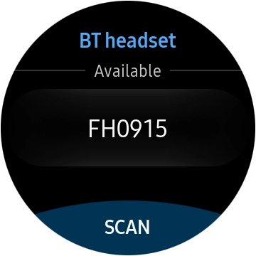 Press the required Bluetooth headset.