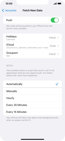Press the indicator next to 