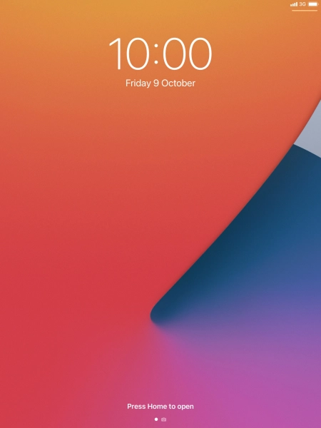 Press the Home key. Press the Home key.