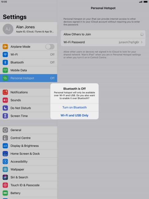 If Wi-Fi is turned on, press Wi-Fi and USB Only. If Wi-Fi is turned on, press Wi-Fi and USB Only.