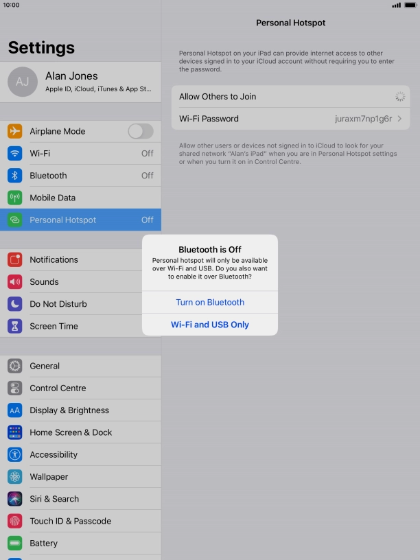 If Wi-Fi is turned on, press Wi-Fi and USB Only. If Wi-Fi is turned on, press Wi-Fi and USB Only.