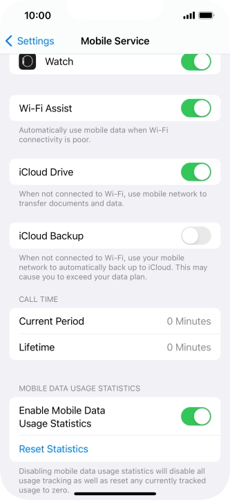 Press the indicator next to 