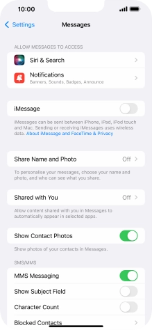 Press the indicator next to 