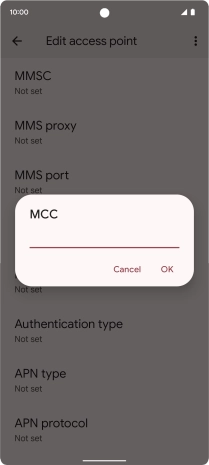 Key in 505 and press OK.