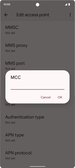 Key in 505 and press OK.