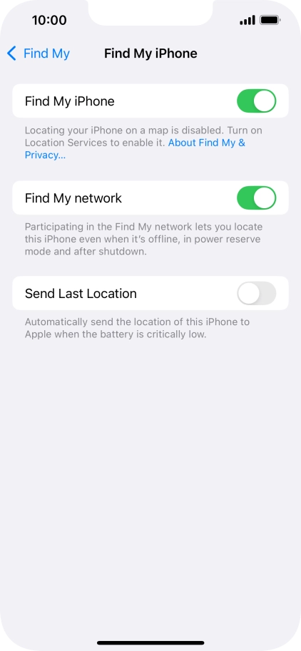 Press the indicator next to 