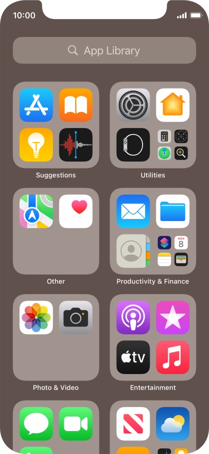 Press the required app.