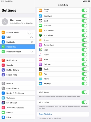 Press the indicator next to 