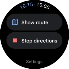 Press Stop directions.