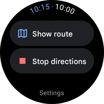 Press Stop directions.
