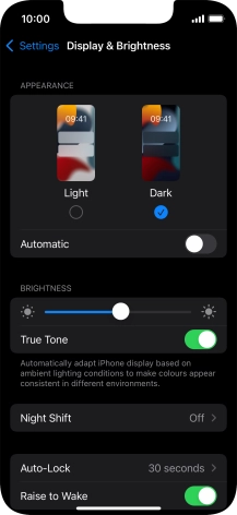 Press the indicator next to 