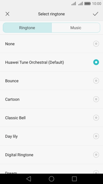 Press the required ring tones to hear them.