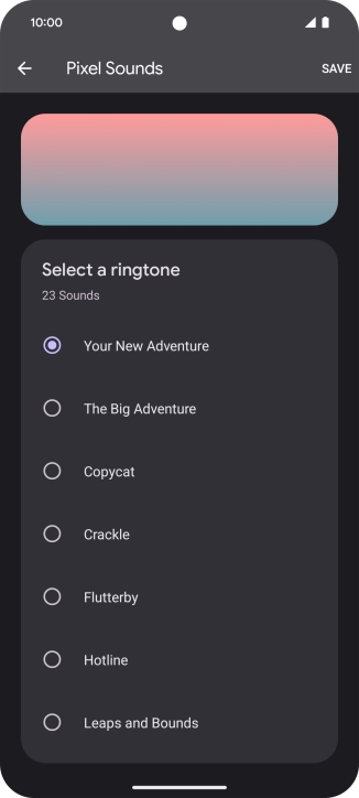 Press the required ring tones to hear them.