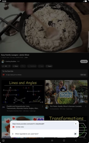 Follow the instructions on the screen to type or speak the required question for the video.