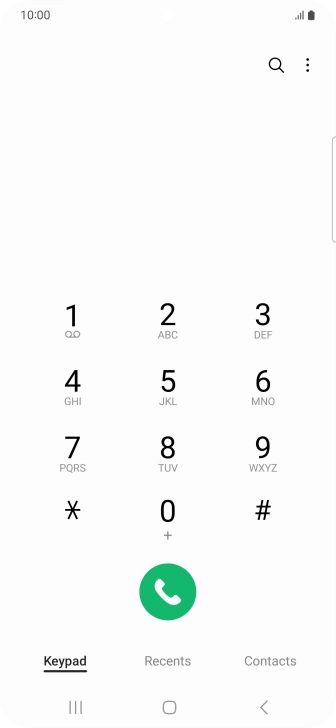 Press the menu icon.