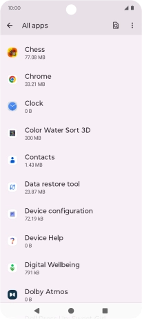 Press the required app.