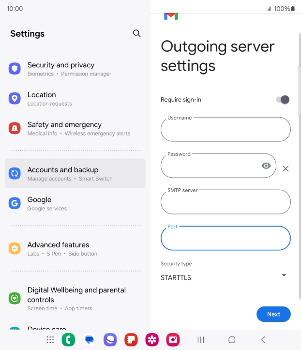 Press the drop down list below 