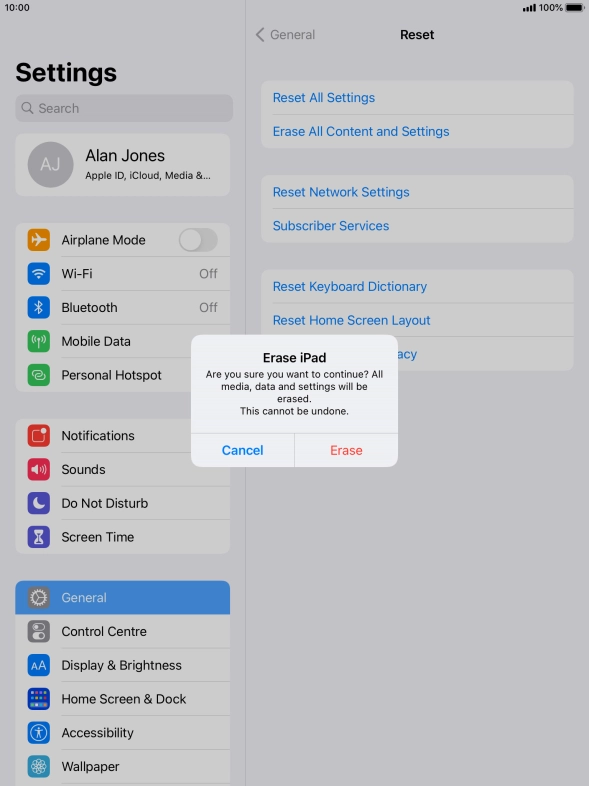 Press Erase. Press Erase.