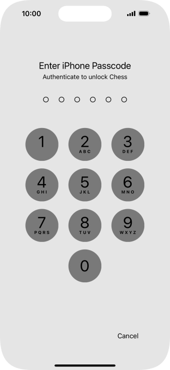 Use the phone lock code you created. The app is now no longer locked.