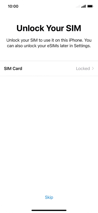 Press SIM Card.