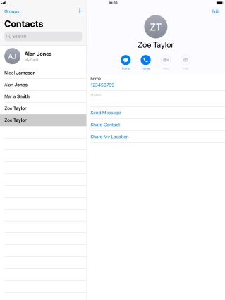 Press the Home key to return to the home screen.