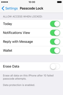 Press the indicator next to 