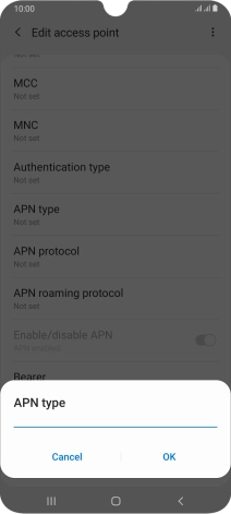 Key in mms and press OK.