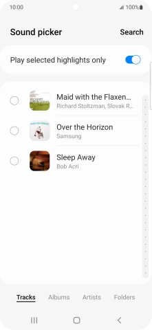 Press the required ring tones to hear them.