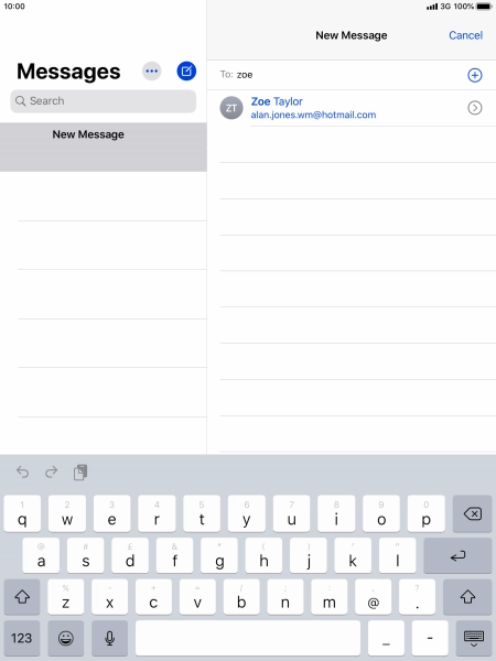 Press the required contact.