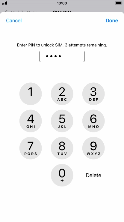 Key in your PIN and press Done.